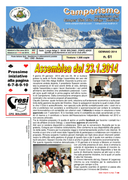 Camperismo 61 pag. sing. - Camper Club Alto Adige Südtirol
