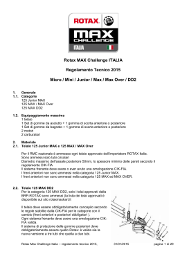 Regolamento Tecnico - Rotax Max Challenge Italia 2015