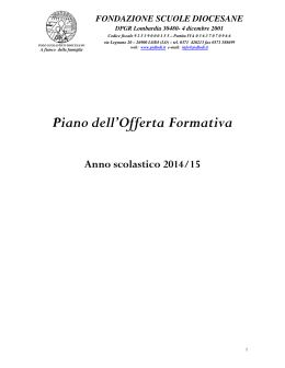 P.O.F. - Fondazione Scuole Diocesane