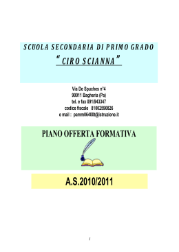 2010 / 2011 - Scuola statale secondaria di I grado a indirizzo