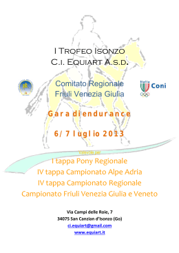 I Trofeo Isonzo Ci Equiart Asd