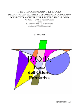 P.O.F. 2007/2008 - Istituto Comprensivo Carlotta Aschieri