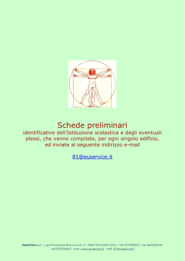 0 SchedePreliminari + certificazioni 2015