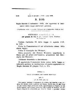 Regio decreto 2 settembre 1919, n.1495