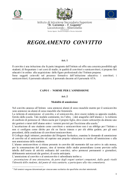 Regolamento del convitto - IISS Caramia