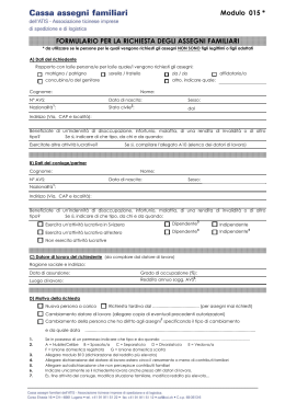 Formulario richiesta assegno - Cc-Ti