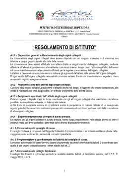 Regolamento di Istituto - IIS Ferrini Franzosini