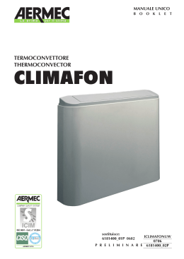 Thermoconvectors Aermec Climafon Data sheet