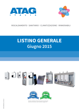 ATAG Italia srl Listino Generale Giugno 2015