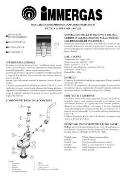 manuale di istruzioni kit dosatore polifosfati victrix 24 kw cod
