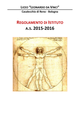 Regolamento di Istituto - Liceo Leonardo da Vinci