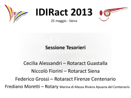 IDIRact 2013 - Sessione Tesorieri
