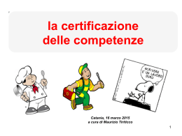 la certificazione delle competenze