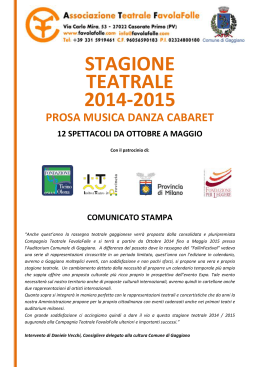stagione teatrale 2014-2015