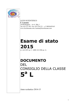 Esame di stato 2015 - Liceo Scientifico Statale "Filippo Lussana"