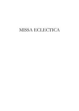 Missa Eclectica(abstract)