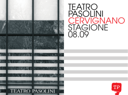 Libretto Teatro Pasolini 08-09