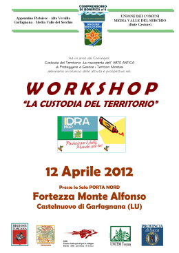 workshop - Ordine dei Dottori Agronomi e Dottori Forestali di Pisa