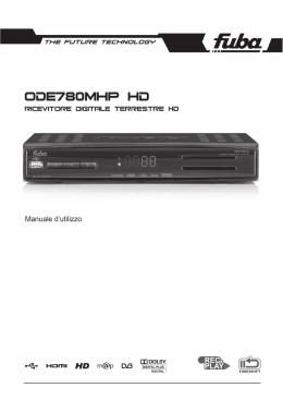 Manuale decoder ODE780HD User Manual Rev.02 Cod.