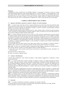 Regolamento - Liceo "Sofonisba Anguissola"
