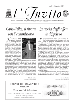 "L`Invito" settembre 2009 1265 Kb - Associazione Amici del Carlo