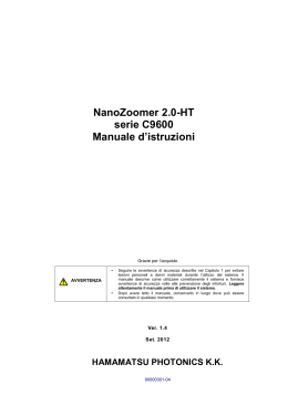 NanoZoomer 2.0-HT serie C9600 Manuale d`istruzioni