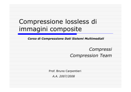 Compressione lossless di immagini composite