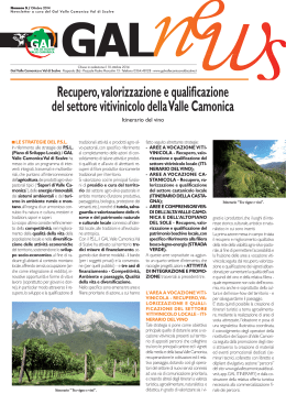 GAL NEWS N. 5.indd - GAL Vallecamonica Val di Scalve
