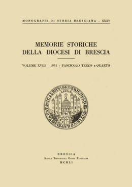 XVIII (1951) Monografie di storia bresciana, 34