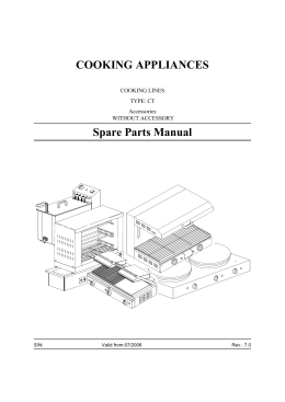 COOKING APPLIANCES Spare Parts Manual