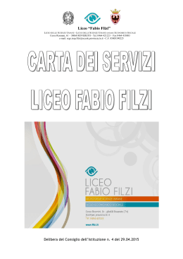 Carta dei servizi - Liceo "F. Filzi"