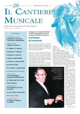 Il CANTIERE MUSICALE n28