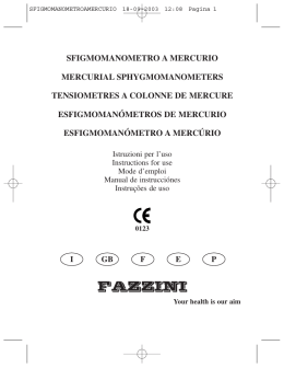 sfigmomanometro a mercurio mercurial sphygmomanometers