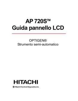 AP 720STM Guida pannello LCD - Hitachi Chemical Diagnostics