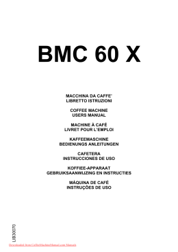 Candy BMC 60 X User Guide Manual