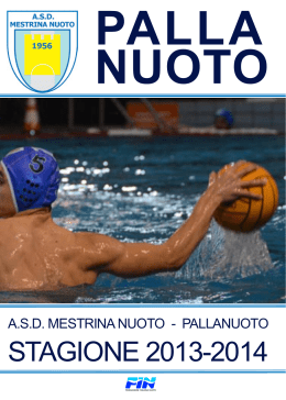 libretto 2013-2014 - Mestrina Nuoto Pallanuoto