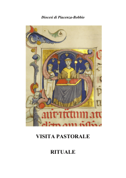 Rito della visita pastorale - Diocesi di Piacenza
