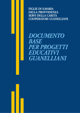 documento base per progetti educativi guanelliani