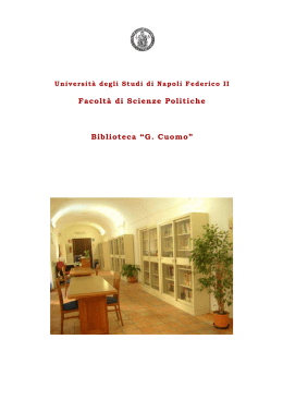 1 - Biblioteca Scienze Politiche - Università degli Studi di Napoli