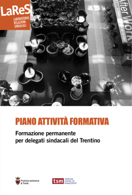 piano attività formativa - tsm-Trentino School of Management