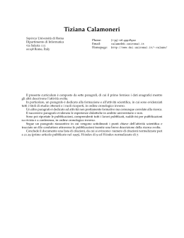 Updated CV (in Italian) and list of citations