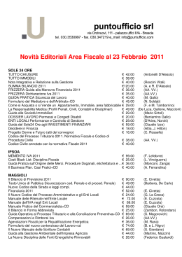 (002 Novit\340 Editoriali Area Fiscale al 23 Febbraio 2011)