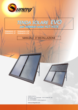 Manuale tenda solare EVO
