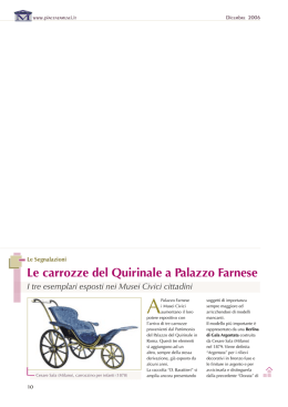 Le carrozze del Quirinale a Palazzo Farnese