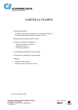cartella stampa - Federazione Alzheimer Italia