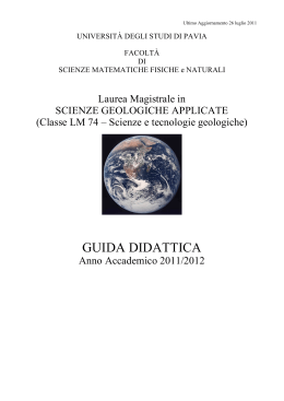 Guida_studente_a_a_2011-2012-Laurea Magistrale Sc Geologiche