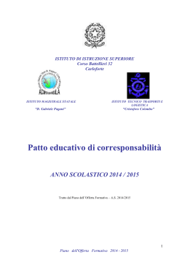 Patto educativo di corresponsabilità A.S. 2014-2015