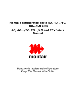 Manuale refrigeratori serie RO, RO…/FC, RO…/LN e RE RO, RO…