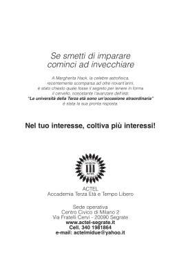 Programmi 2015-16 - Università della Terza Età S. Donato S. Giuliano