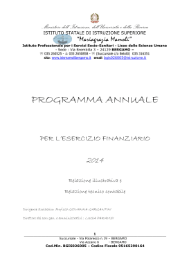 Relazione programma annuale 2014